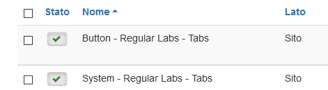 I due plugin installati