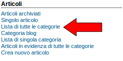 Lista categorie