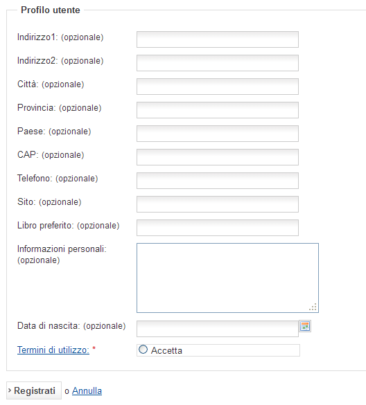Link nel frontend relativo ai termini di servizio in Joomla 2.5.5 Link nel frontend relativo ai termini di servizio in Joomla 2.5.5