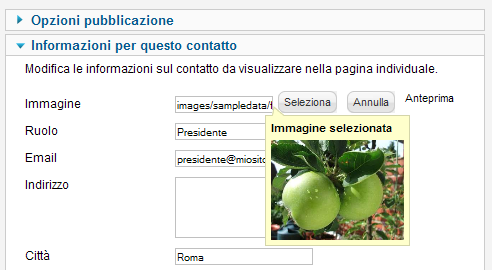 Anteprima immagine - Modulo contatti Anteprima immagine - Modulo contatti