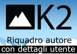 Come inserire link ai social network e dettagli utente nel riquadro autore di K2