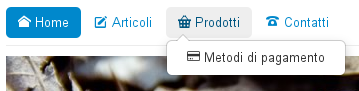 Menu con icone Menu con icone