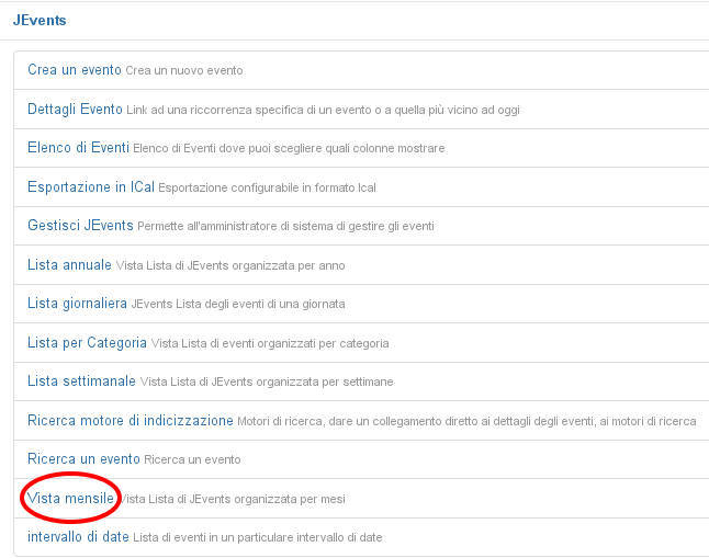Tipo voce di menu