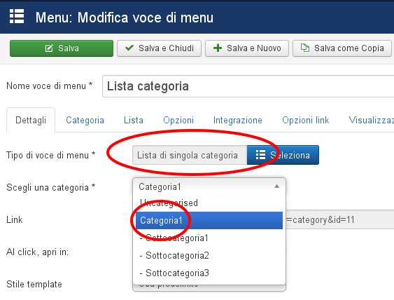 Voce di menu Voce di menu