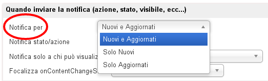 Quando inviare la notifica
