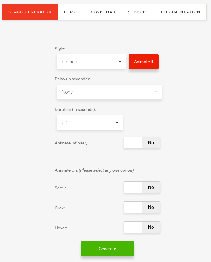 Class generator