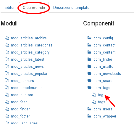Override com_tags