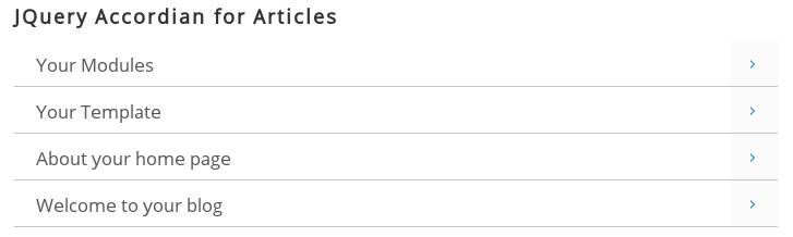 JQuery Accordion for Articles