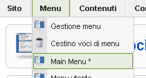 Gestione menu->Main menu