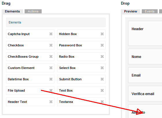 Inserimento campo allegato campo_allegato