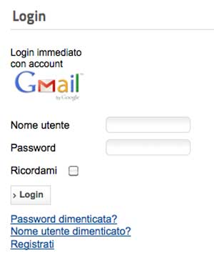 Login sopra