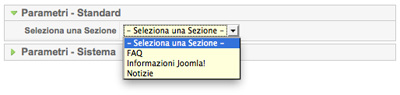 Seleziona seziona