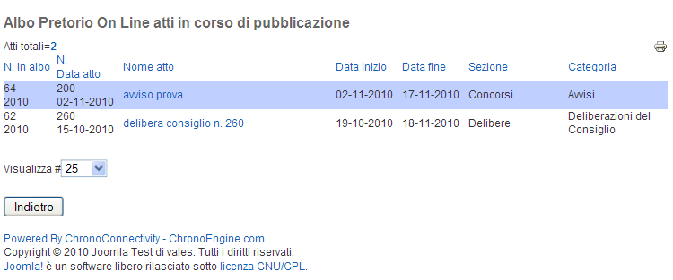 Atti in pubblicazione atti in corso di pubblicazione