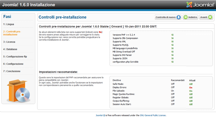 Controlli pre-installazione Controlli pre-installazione