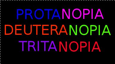Testo a colori - visione normale
