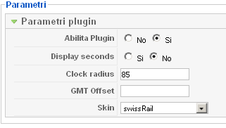 i parametri del plugin i parametri del plugin