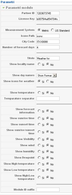modulo jweather