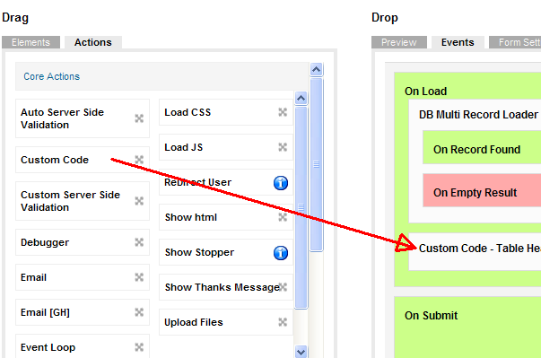 Custom Code drag_actions_customercode