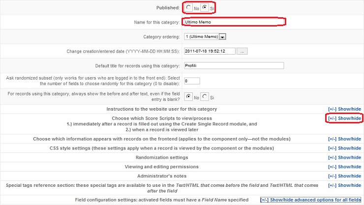 Prima schermata configurazione quiz Mad Blanks Prima schermata configurazione quiz Mad Blanks