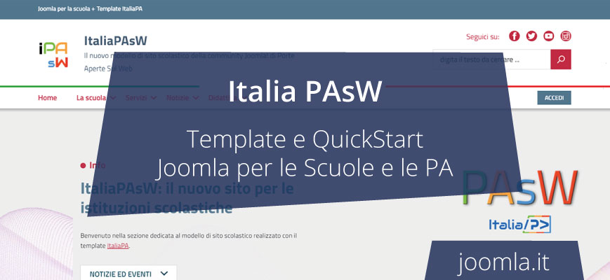 Il nuovo template Joomla per le Scuole