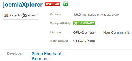 quixplorer for joomla 1.5 quixplorer for joomla 1.5