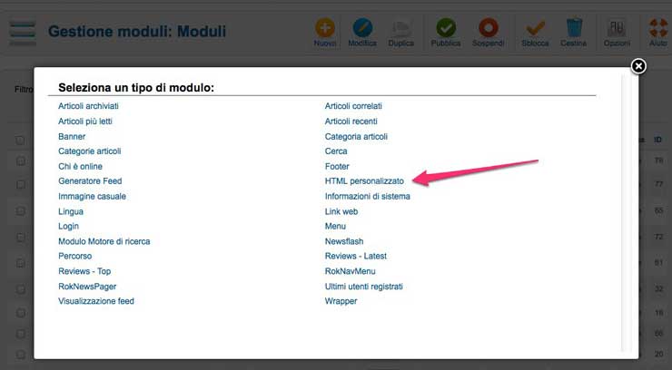 html personalizzato html personalizzato