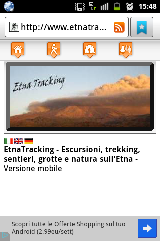 Menù del sito www.etnatracking.com - Versione Mobile Menù del sito www.etnatracking.com - Versione Mobile