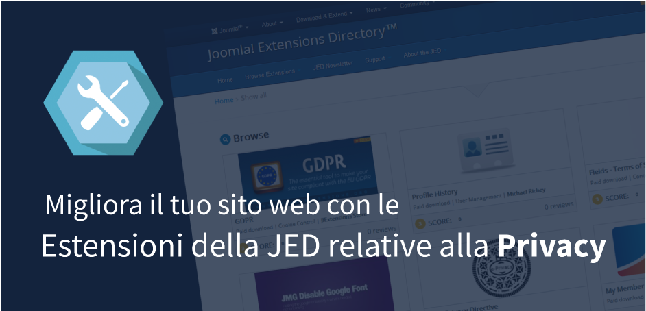 EU e-Privacy Directive - gestione cookie in Joomla