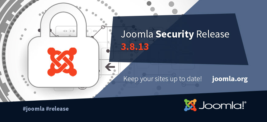 Disponibile aggiornamento sicurezza - Joomla 3.8.13