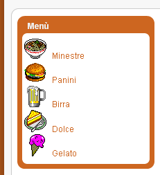 menù con icone menù con icone