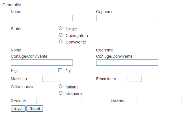 Form aperto Form aperto