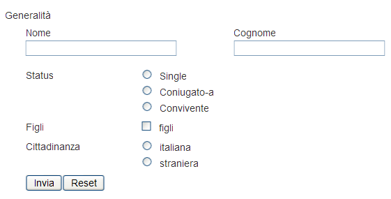 Form chiuso Form chiuso
