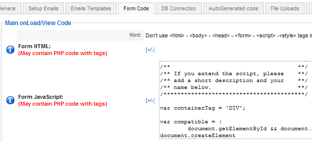 Sezione Javascript Sezione Javascript