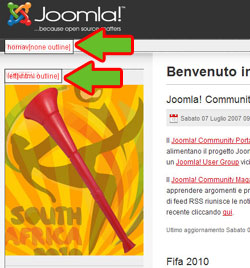 Particolare del sito richiamato con l'aggiunta al fondo dell'' URL di ?tp=1 Particolare del sito richiamato con l'aggiunta al fondo dell'' URL di ?tp=1